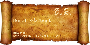 Bunzl Róbert névjegykártya